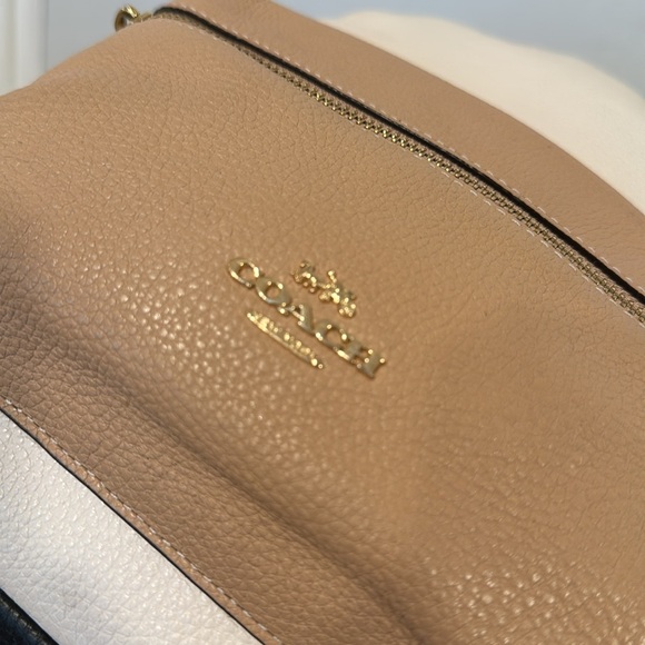 Coach Colorblock Charlie Pebbled Leather Backpack - Picture 9 of 17